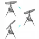 Balansoar gradina, 3 locuri, gri deschis, 170x110x150 cm, Luna - imagine 10