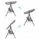 Balansoar gradina, 3 locuri, gri deschis, 170x110x150 cm, Luna - imagine 8