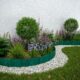 Gard de gradina decorativ din lemn, verde, 200x30 cm - imagine 3
