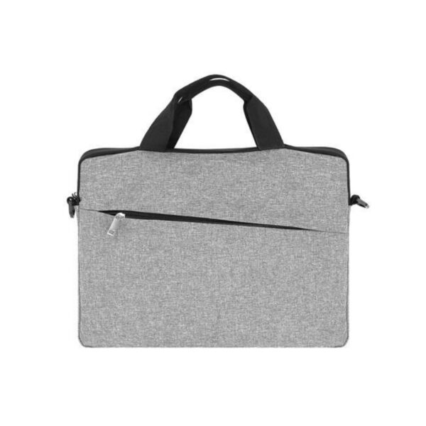 Geanta pentru laptop 39 X 29 cm, buzunar suplimentar, Gri - imagine 1