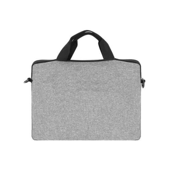 Geanta pentru laptop 39 X 29 cm, buzunar suplimentar, Gri - imagine 5