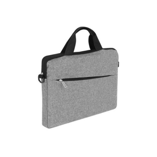 Geanta pentru laptop 39 X 29 cm, buzunar suplimentar, Gri - imagine 7