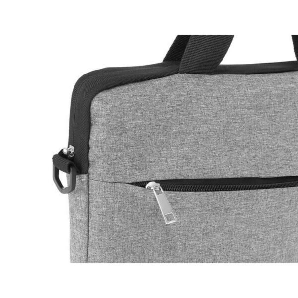 Geanta pentru laptop 39 X 29 cm, buzunar suplimentar, Gri - imagine 8