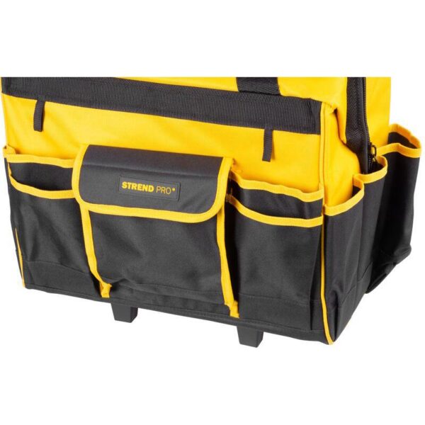 Geanta scule, cu maner telescopic, roti, textil, max 20 kg, 44x24x42 cm, Strend Pro - imagine 3