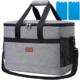 Geanta termica pentru picnic si plaja Trizard, 20 L, izolatie EVA, impermeabila, gri
