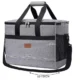 Geanta termica pentru picnic si plaja Trizard, 20 L, izolatie EVA, impermeabila, gri - imagine 2