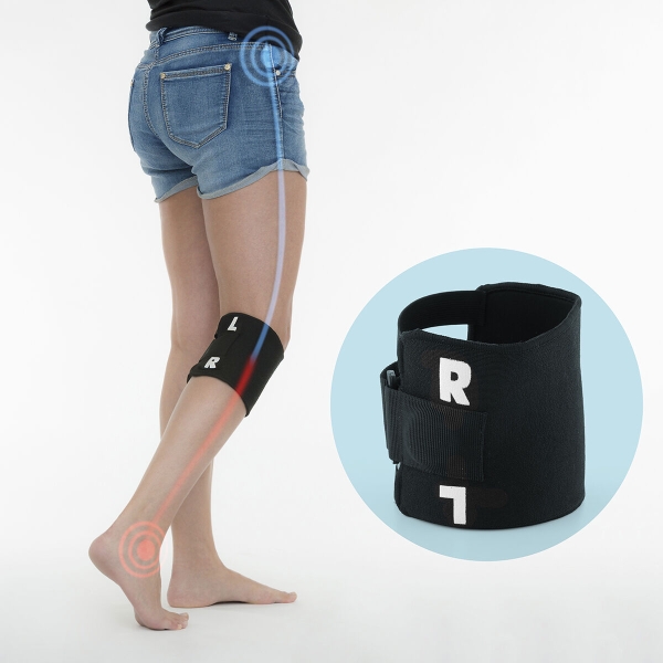 Genunchiera de presopunctura Knure InnovaGoods ajustabila efecte benefice design ergonomic negru 3 1