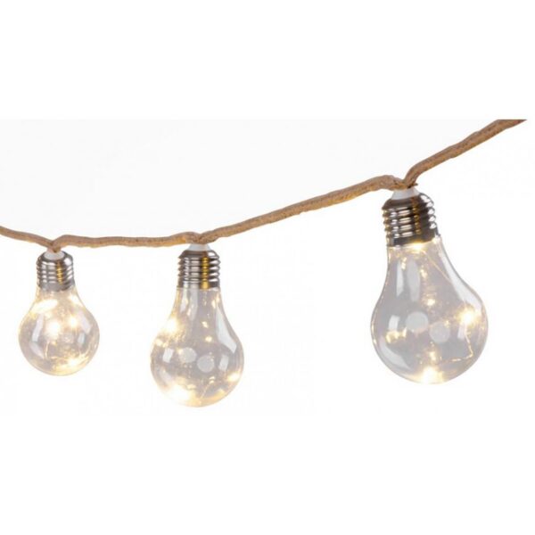 Ghirlanda solara, Strend Pro, tip sirag, de 10 becuri LED, 3.8 m - imagine 2