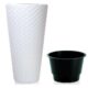Ghiveci de flori MATUBA slim, 40x78 cm, alb, Prosperplast - imagine 5