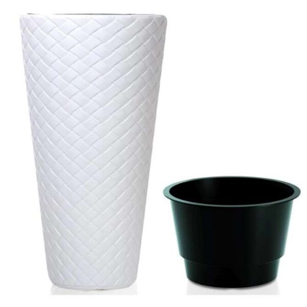 Ghiveci de flori MATUBA slim, 30x55 cm, alb, Prosperplast - imagine 5