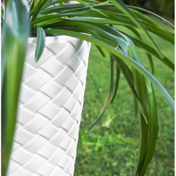 Ghiveci de flori MATUBA slim, 40x78 cm, alb, Prosperplast - imagine 3