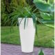 Ghiveci de flori MATUBA slim, 40x78 cm, alb, Prosperplast - imagine 2