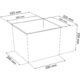 Ghiveci de flori patrat, RATO square, 32.5 x 32.5 cm, H 61 cm, 21/49 L, imitatie ratan, alb, Prosperplast - imagine 5