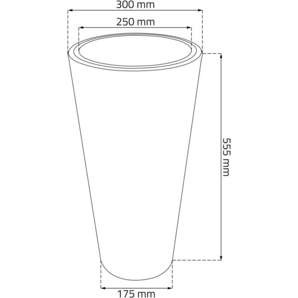 Ghiveci decorativ de flori, Prosperplast, Matuba Slim, rotund, inalt, 55 cm, antracit - imagine 3