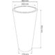 Ghiveci decorativ de flori, Prosperplast, Matuba Slim, rotund, inalt, 55 cm, antracit - imagine 3