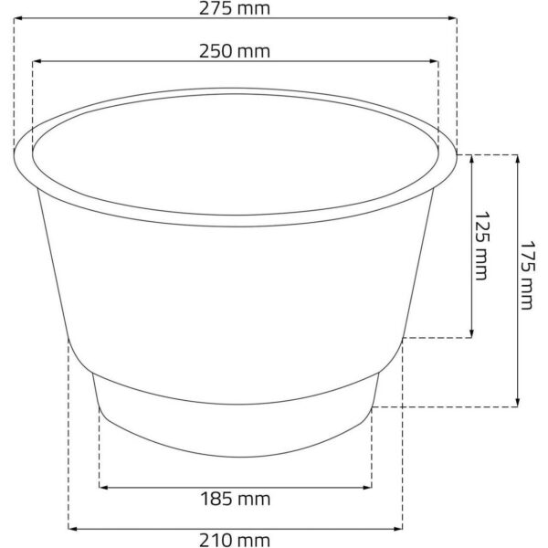 Ghiveci decorativ de flori, Prosperplast, Matuba Slim, rotund, inalt, 55 cm, antracit - imagine 2