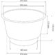 Ghiveci decorativ de flori, Prosperplast, Matuba Slim, rotund, inalt, 55 cm, antracit - imagine 2