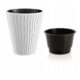 Ghiveci decorativ de flori, rotund, alb, 18/37 L, 39x43.6 cm, Sandy   - imagine 2