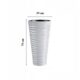Ghiveci decorativ de flori, rotund, inalt, alb, 39x75 cm, Sand Slim - imagine 5