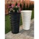 Ghiveci decorativ de flori, rotund, inalt, alb, 39x75 cm, Sand Slim - imagine 2
