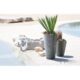 Ghiveci decorativ de flori, rotund, inalt, cafeniu, 18/45 L, 39x70.8 cm, Sandy Slim  - imagine 2