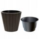 Ghiveci decorativ de flori, rotund, maro, 40/54 L, 48.8x45.7 cm, Woode - imagine 4