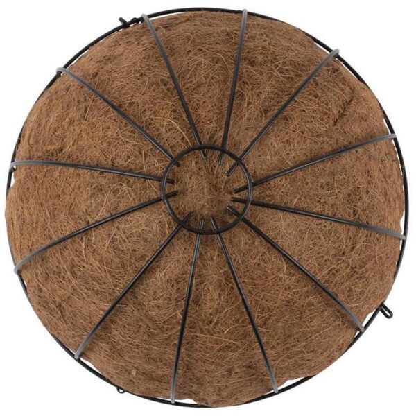 Ghiveci decorativ cu lant, rotund,​​​​​​​ nuca de cocos, 35x35x17 cm  - imagine 3