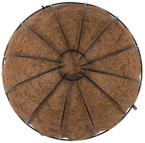 Ghiveci decorativ cu lant, rotund,​​​​​​​ nuca de cocos, 35x35x17 cm  - imagine 6