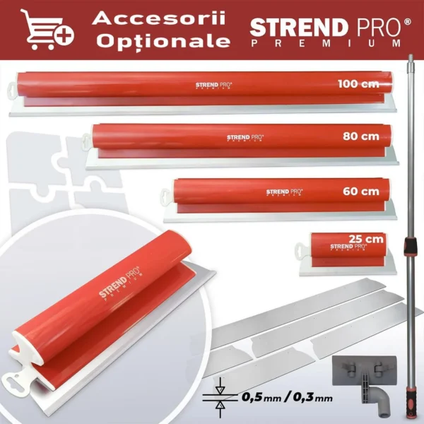 Gletiera profesionala, inox, 25 cm x 0.3 mm, Strend Pro - imagine 5