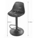 Scaun de bucatarie/bar, Artool, Hoga, rotativ, PP, piele ecologica, negru, 38x40x81-102 cm - imagine 6