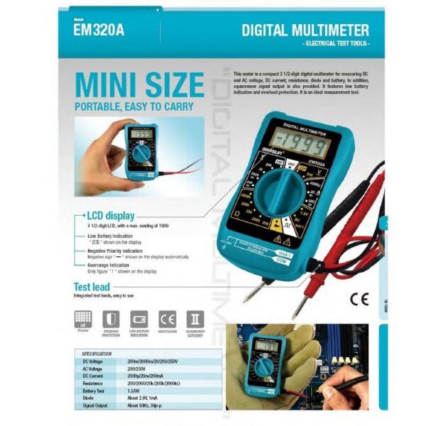 Multimetru digital mini EMOS EM320A - imagine 2