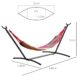 Hamac bumbac cu suport otel, husa, multicolor, dungi, 200x150 cm - imagine 8