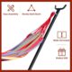 Hamac bumbac cu suport otel, husa, multicolor, dungi, 200x150 cm - imagine 7