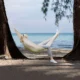 Hamac de gradina single Sicilia, 200 x 80 cm, crem, greutate 150 kg, sac de depozitare - imagine 2