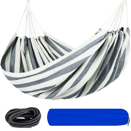 Hamac single Rio traverse din lemn franghii si sac depozitare bumbac 240 x 160 cm 3