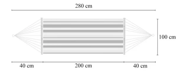 Hamac bumbac, max 100 kg, 200x100 cm, Tamara - imagine 5