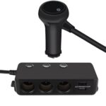 Hub splitter auto, adaptor 4 porturi USB, 12-24V