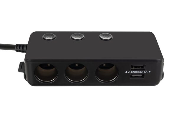 Hub splitter auto, adaptor 4 porturi USB, 12-24V - imagine 8