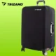 Husa pentru troler TRIZAND, marime M, material flexibil, poliester, protectie impermeabila, Negru - imagine 4