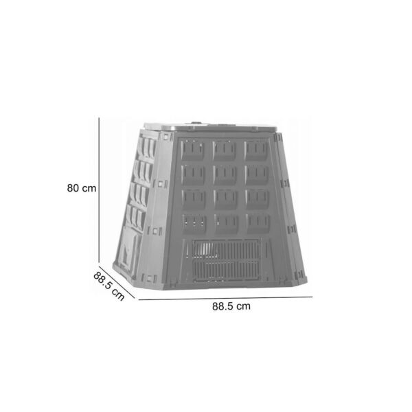 Compostor de gradina, 420 L, negru, Evogreen - imagine 2