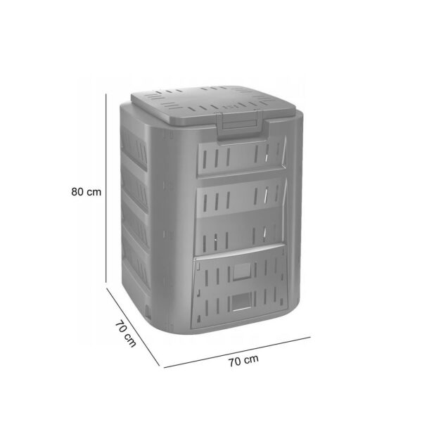 Compostor de gradina, 320 L, negru, rezistent la inghet, Compogreen - imagine 4