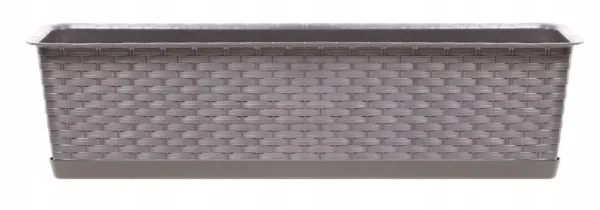 Jardiniera decorativa, cafeniu, 68.5x17.3x15 cm, Ratolla Case P  - imagine 3