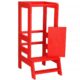 Inaltator multifunctional/ajutor de bucatarie pentru copii, ajustabil, lemn, rosu, 39x52x90 cm, Springos - imagine 12