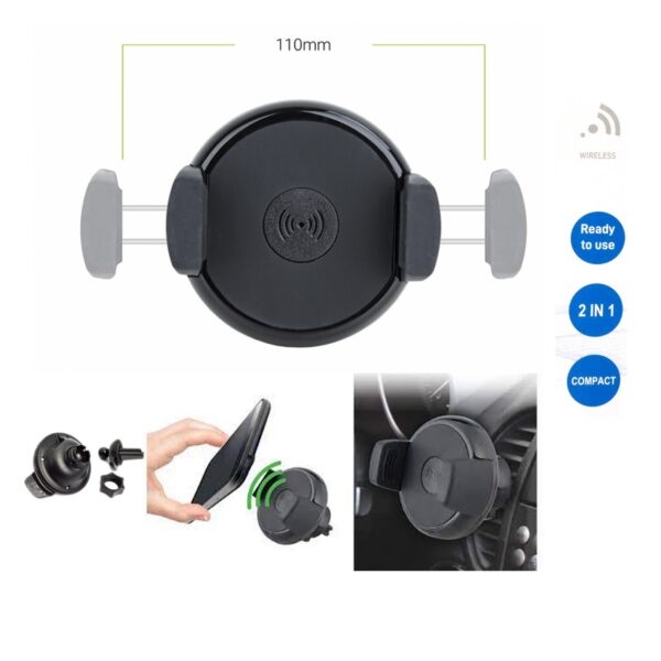 Incarcator auto wireless SoundLogic, cu suport, negru - imagine 4