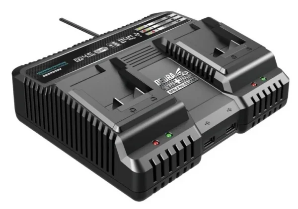 Incarcator rapid dublu pentru acumulatori, 2x4.5 Ah, 18V, SAS+ALL, Dedra - imagine 2