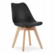 Scaun bucatarie/living, Artool, Mark, PP, lemn, negru, 49x43x82 cm - imagine 3