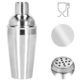 Kit pentru barmani, cocktail shaker, inox, set 5 piese, 550 ml, Springos - imagine 8