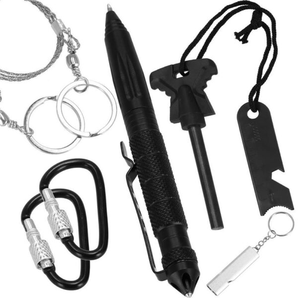 Kit turistic, supravietuire, multifunctional, cu trusa, set 21 piese, 20x11x5 cm, Springos - imagine 19
