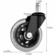 Roti pentru scaun birou, cauciuc, metal, 5 buc, diametru 7.5 cm, 12x3.5x1.1 cm, Malatec - imagine 6