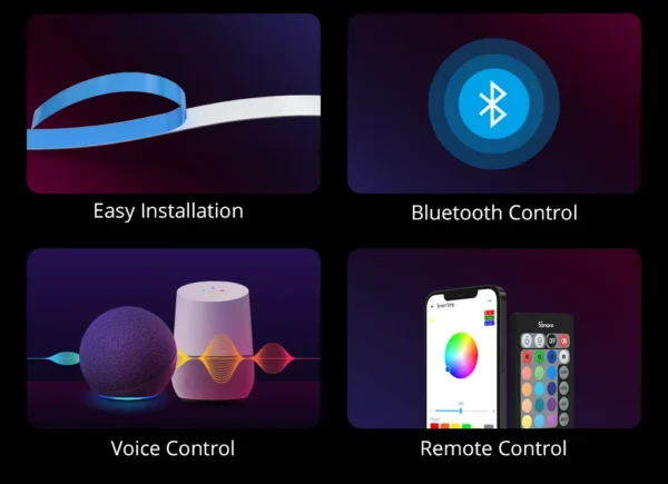 Banda LED Sonoff Wifi RGB L2 5m, Sincronizare Muzica, IP65, Wifi, Bluetooth, Telecomanda - imagine 9